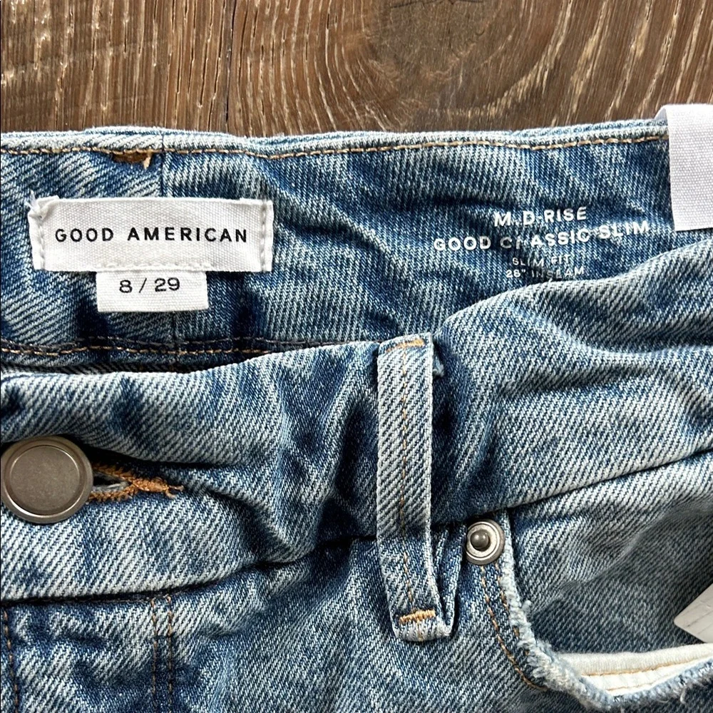 Good American Mid Rise Good Classic Slim - Picture 4 of 7